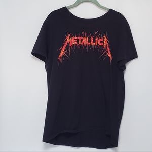 Metallica black red t-shirt X-Large metal rock hardcore band music